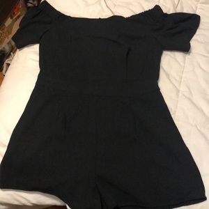 Black off the shoulder romper